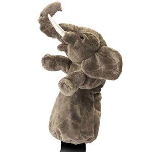 🍒 FOLKMANIS Elephant Stage Hand Puppet Plush Soft Kids Toy
